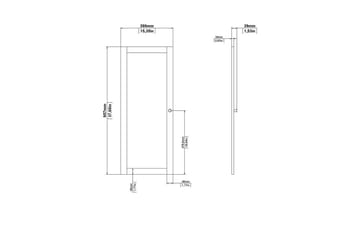 Trysil Dør til Bokhylle 39x95,7 cm - Natur - Oppbevaring - Klesoppbevaring - Garderober & garderobesystem - Garderobedør - Foldedør garderobe