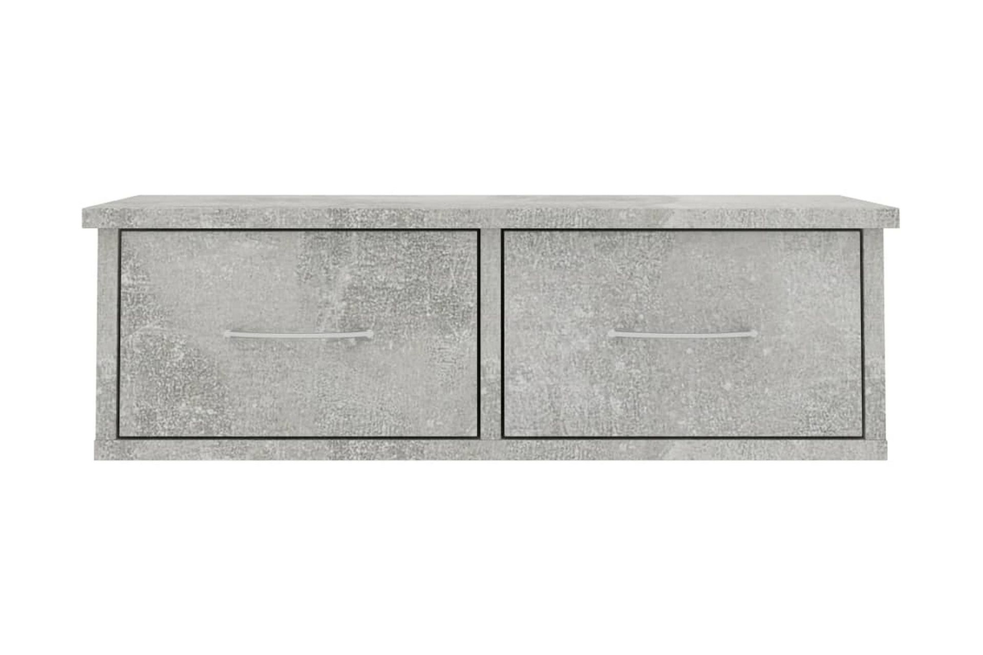 Veggskuff betonggrå 60x26x18,5 cm sponplate - Grå - Oppbevaring - Vegghengt oppbevaring