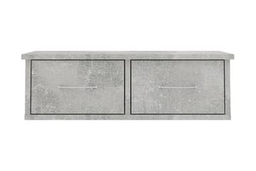Veggskuff betonggrå 60x26x18,5 cm sponplate - Grå - Oppbevaring - Vegghengt oppbevaring