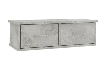 Veggskuff betonggrå 60x26x18,5 cm sponplate - Grå - Oppbevaring - Vegghengt oppbevaring
