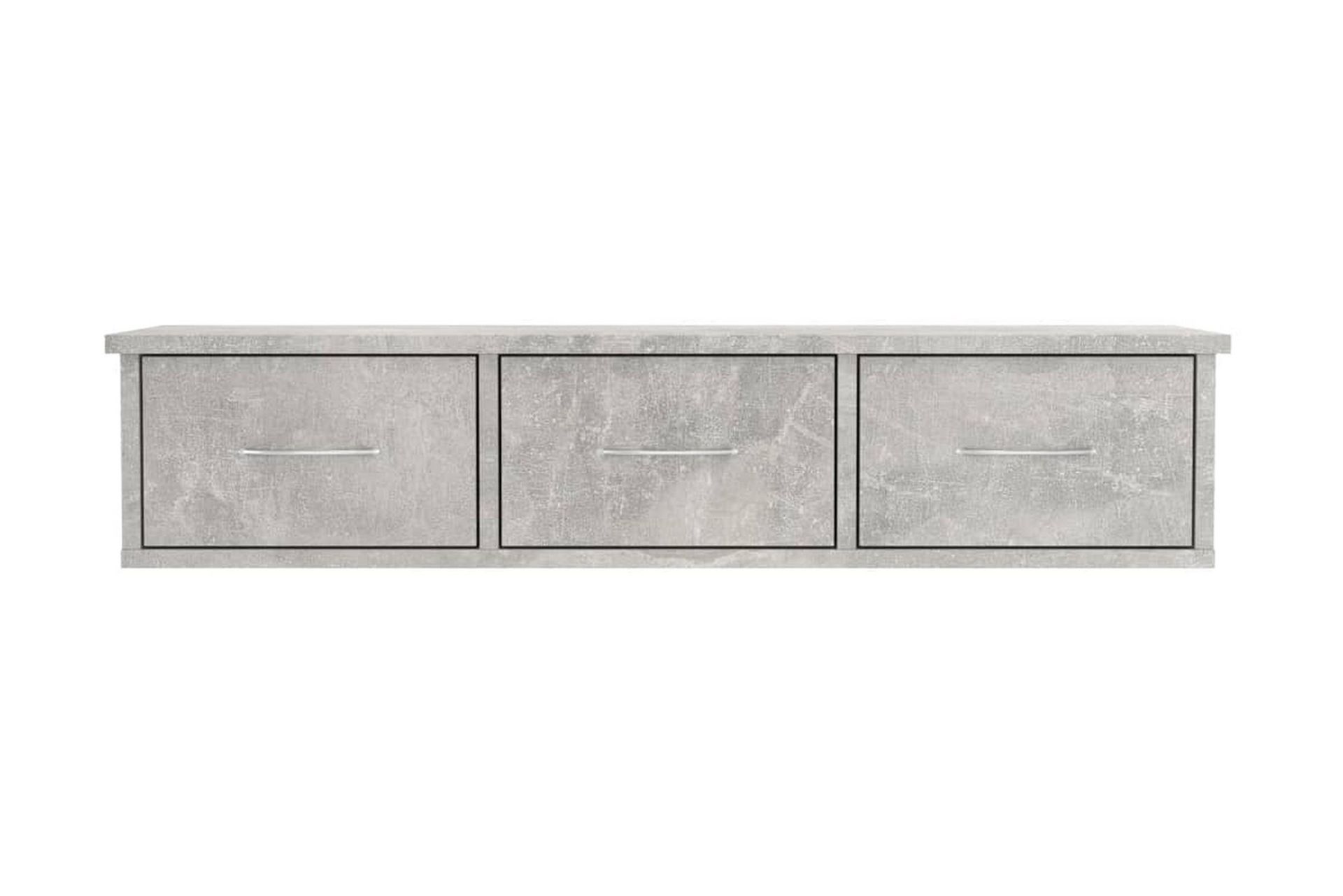 Veggskuff betonggrå 90x26x18,5 cm sponplate - Grå - Oppbevaring - Vegghengt oppbevaring