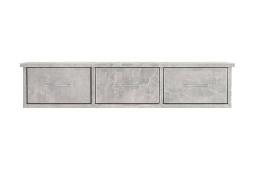 Veggskuff betonggrå 90x26x18,5 cm sponplate - Grå - Oppbevaring - Vegghengt oppbevaring