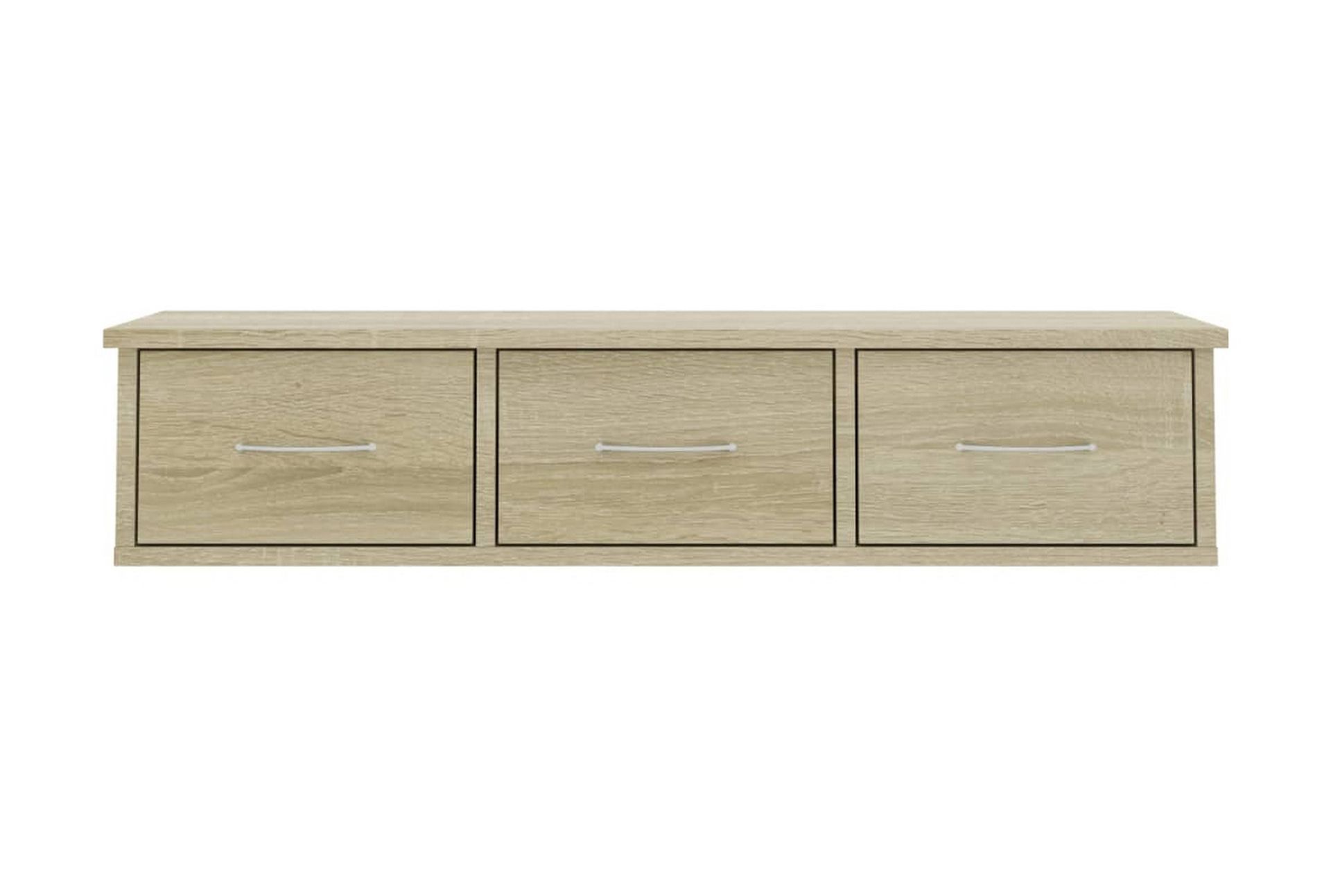 Veggskuff sonoma eik 90x26x18,5 cm sponplate - Brun - Oppbevaring - Vegghengt oppbevaring