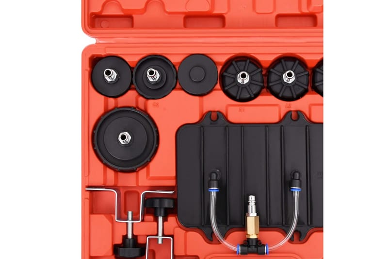 13-delers universelt verktøysett til pneumatisk bremselufter - Rød - Øvrige biltilbehør