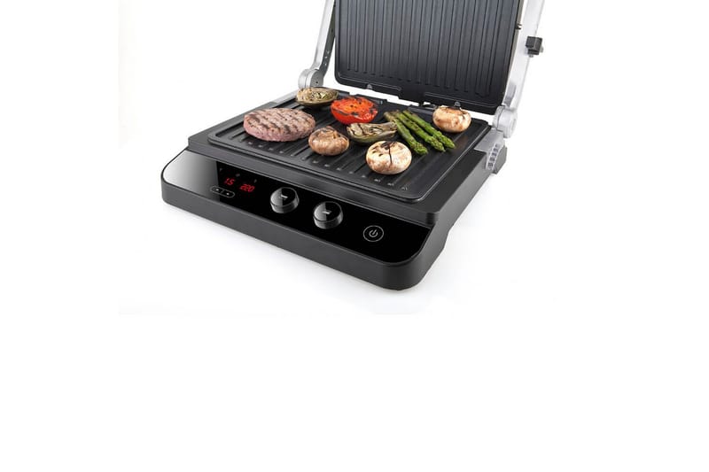 Bordgrill Black+Decker Børstet stål temp-kontroll 2000W - Sport & fritid - Camping & vandring - Friluftskjøkken & campingkjøkken