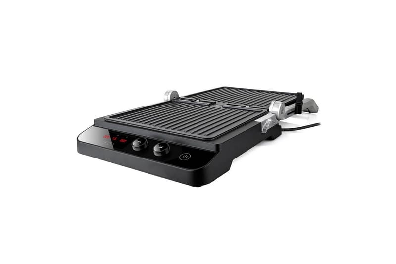 Bordgrill Black+Decker Børstet stål temp-kontroll 2000W - Sport & fritid - Camping & vandring - Friluftskjøkken & campingkjøkken
