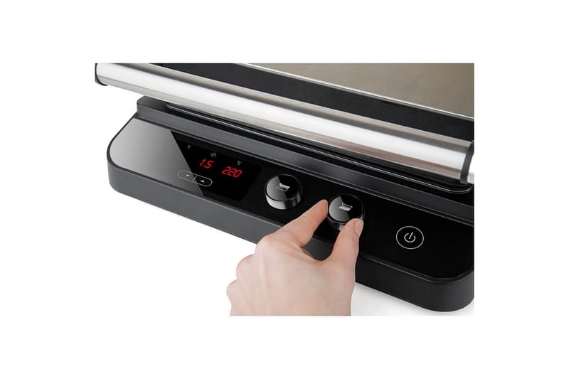 Bordgrill Black+Decker Børstet stål temp-kontroll 2000W - Sport & fritid - Camping & vandring - Friluftskjøkken & campingkjøkken