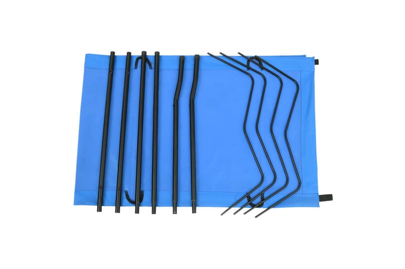 Campingseng 180x60x19 cm oxfordstoff og stål blå - Blå - Sport & fritid - Camping & vandring - Campingmøbler