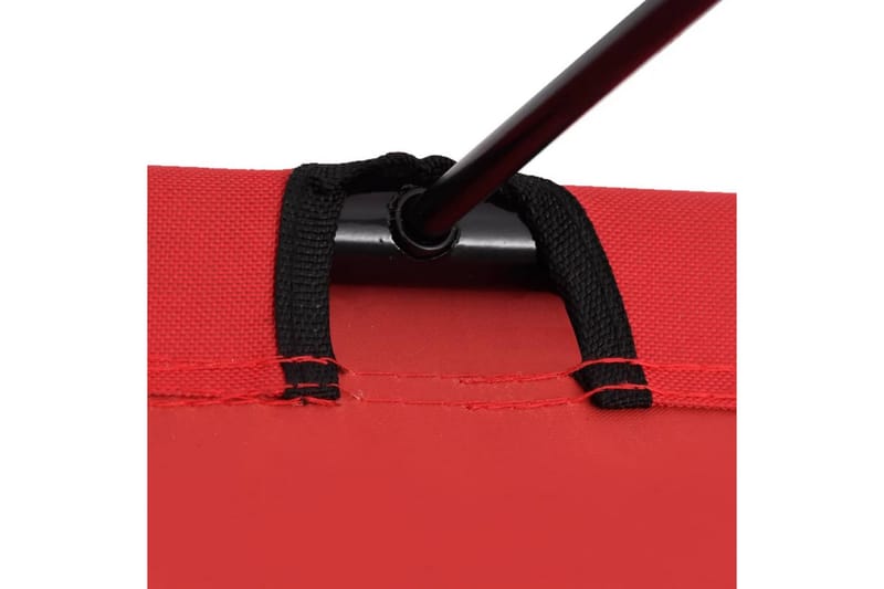 Campingseng 180x60x19 cm oxfordstoff og stål rød - Rød - Sport & fritid - Camping & vandring - Campingmøbler