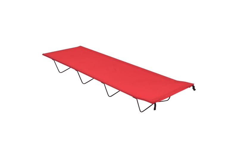 Campingsenger 2 stk 180x60x19 cm oxfordstoff og stål rød - Rød - Campingseng & teltseng - Campingmøbler