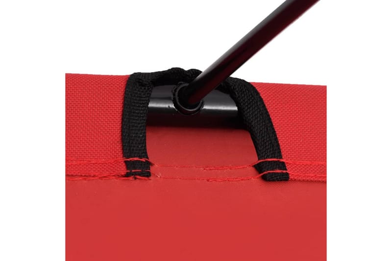 Campingsenger 2 stk 180x60x19 cm oxfordstoff og stål rød - Rød - Sport & fritid - Camping & vandring - Campingmøbler
