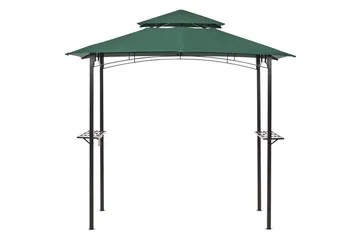 Lusthus Beliani Naro Beige/svart Green||Black - Hagemøbler - Solbeskyttelse - Paviljonger - Paviljong med tak