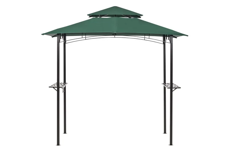 Lusthus Beliani Naro Beige/svart Green||Black - Hagemøbler - Solbeskyttelse - Paviljonger - Paviljong med tak