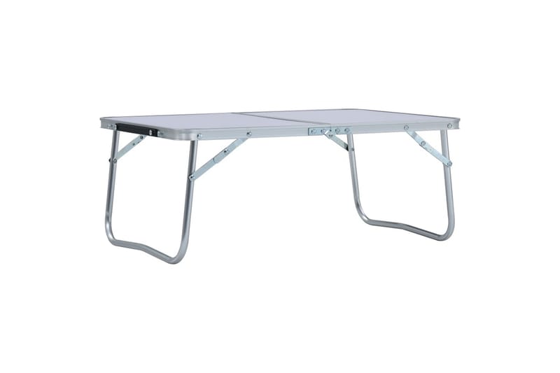 Sammenleggbart campingbord hvit aluminium 60x40 cm - Campingbord - Campingmøbler