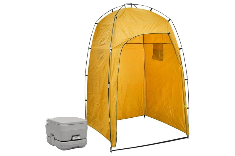 Bærbart campingtoalett med telt 10+10 L - Sport & fritid - Camping & vandring - Telt
