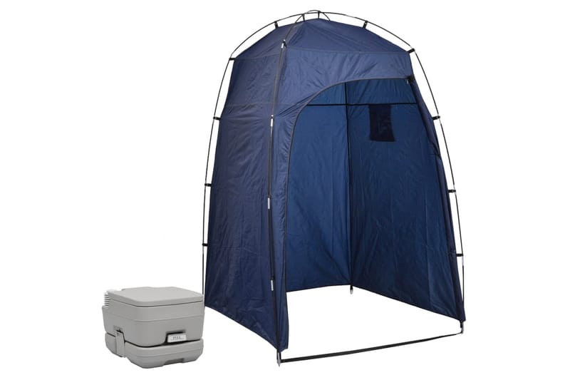Bærbart campingtoalett med telt 10+10 L - Sport & fritid - Camping & vandring - Telt