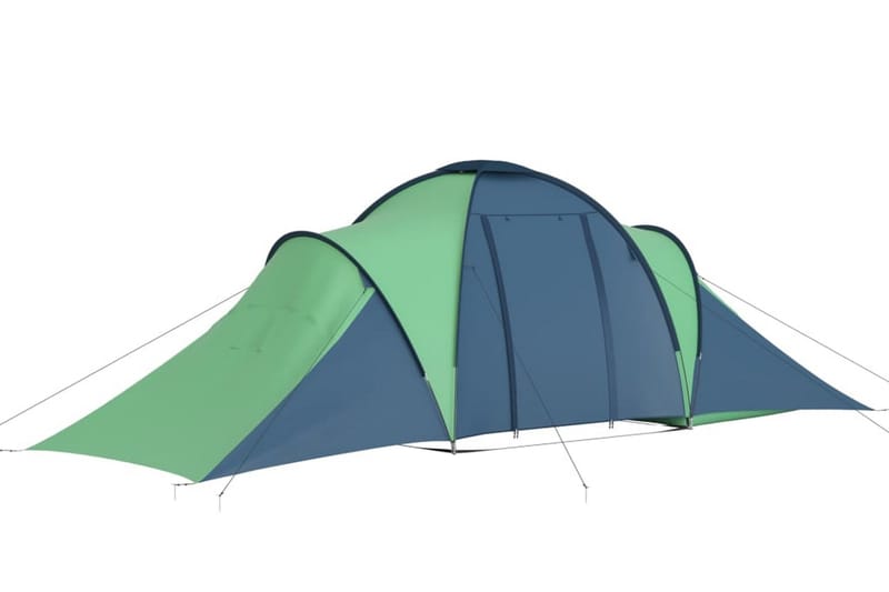 Campingtelt 6 personer blå og grønn - Blå - Sport & fritid - Camping & vandring - Telt