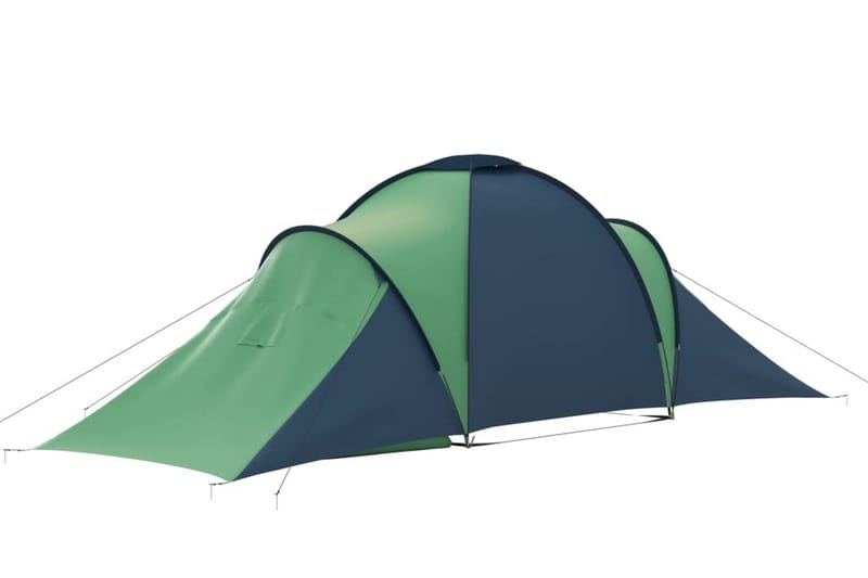 Campingtelt 6 personer blå og grønn - Blå - Sport & fritid - Camping & vandring - Telt