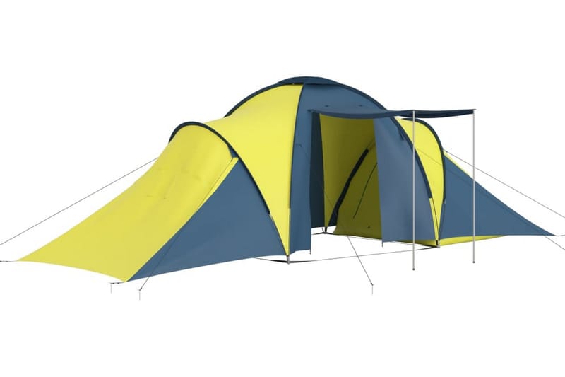 Campingtelt 6 personer blå og gul - Blå - Sport & fritid - Camping & vandring - Telt