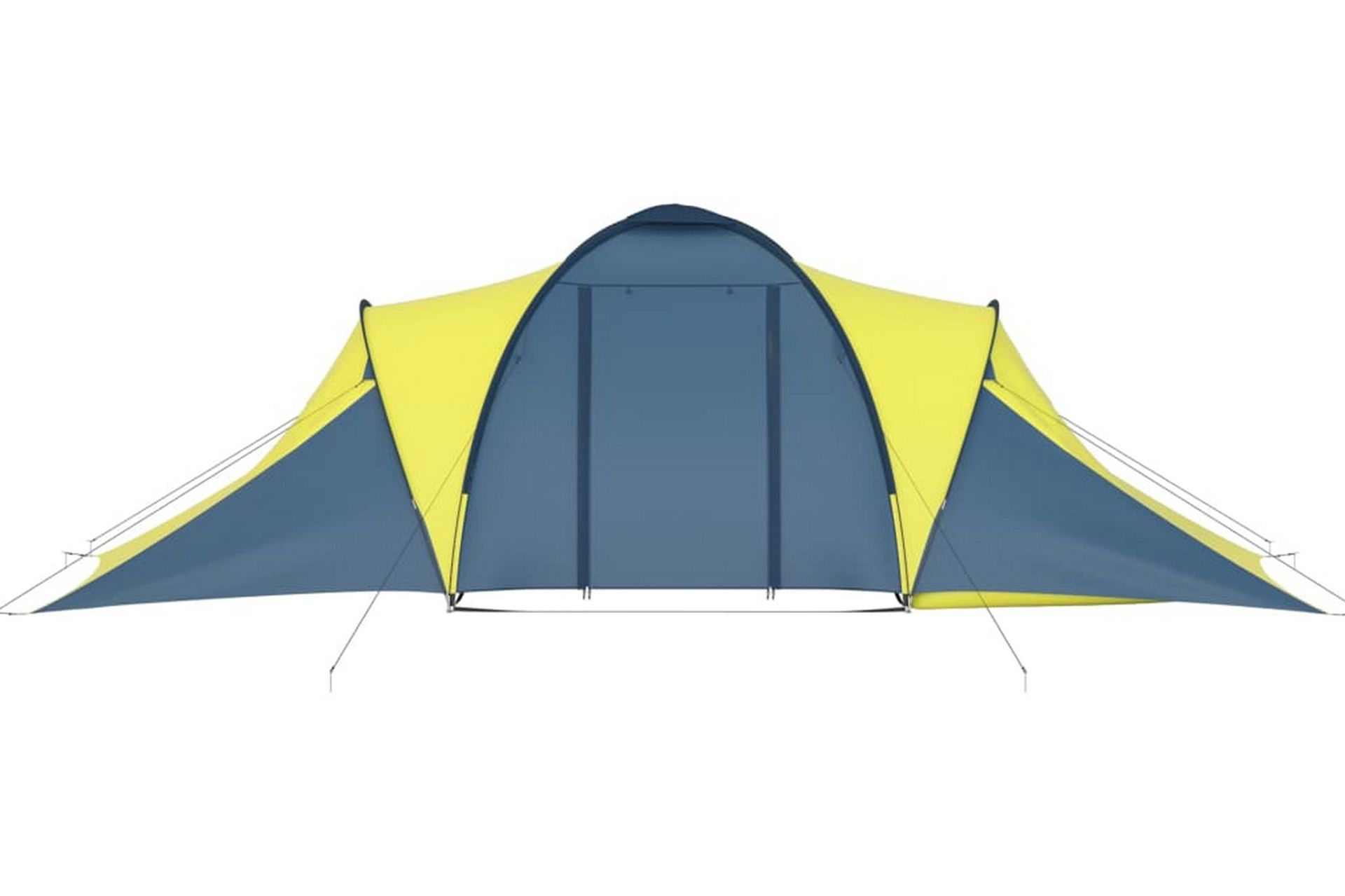 Campingtelt 6 personer blå og gul - Blå - Sport & fritid - Camping & vandring - Telt