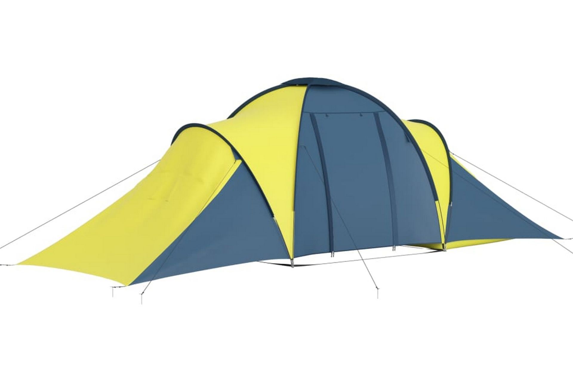 Campingtelt 6 personer blå og gul - Blå - Sport & fritid - Camping & vandring - Telt