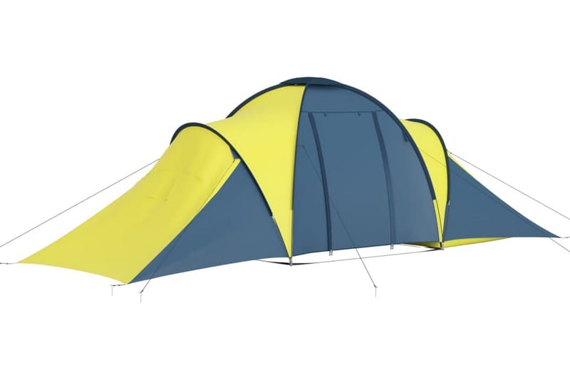 Campingtelt 6 personer blå og gul - Blå - Sport & fritid - Camping & vandring - Telt