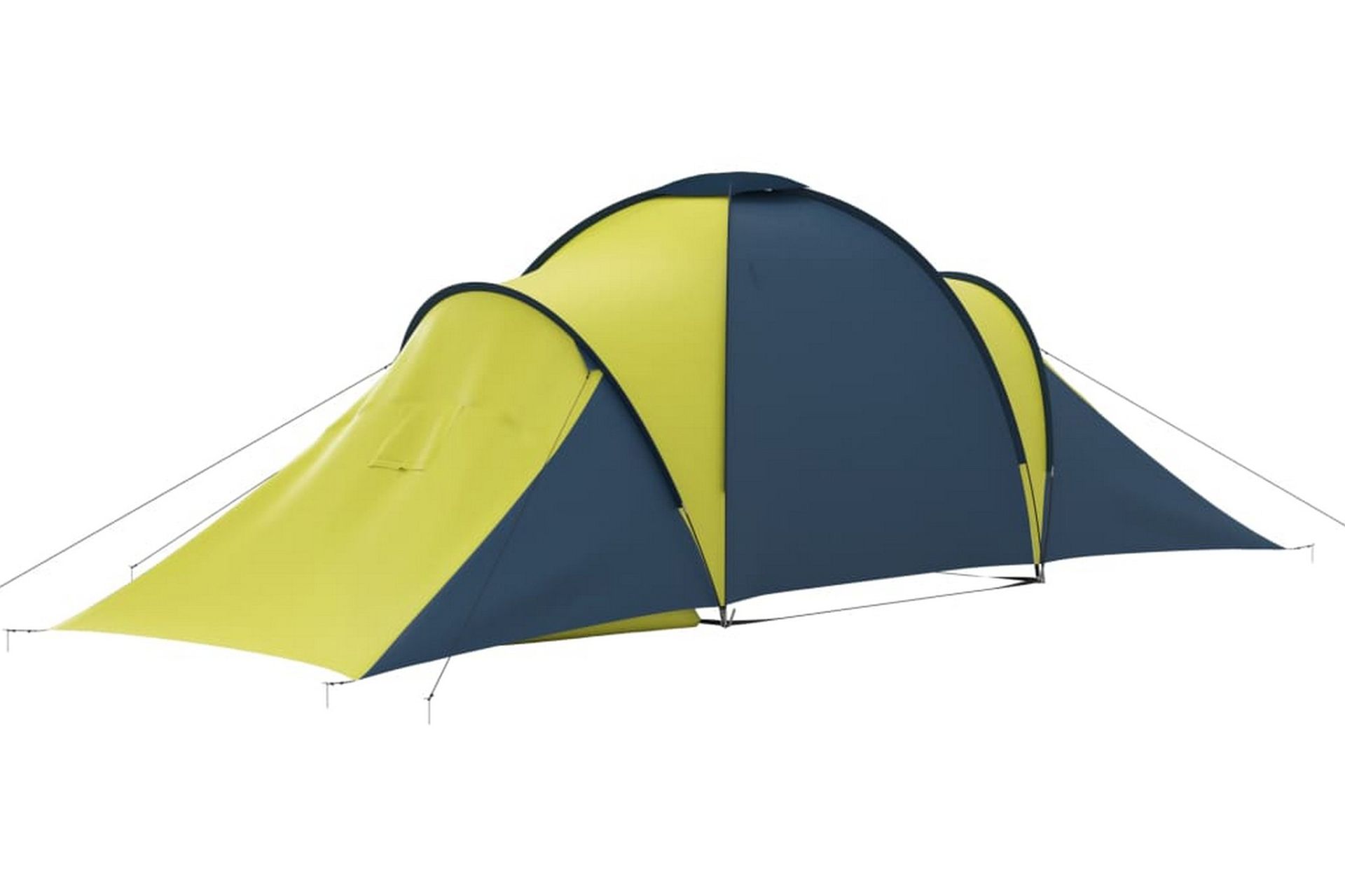 Campingtelt 6 personer blå og gul - Blå - Sport & fritid - Camping & vandring - Telt