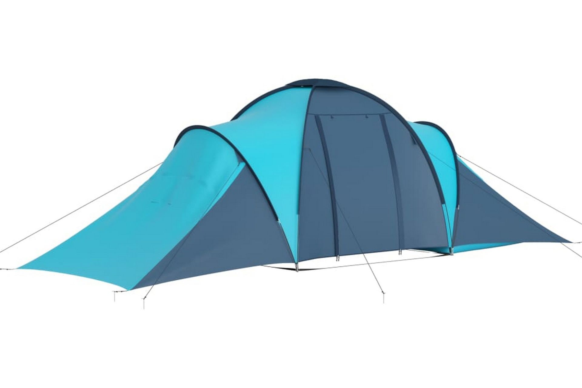 Campingtelt 6 personer blå og lyseblå - Blå - Sport & fritid - Camping & vandring - Telt