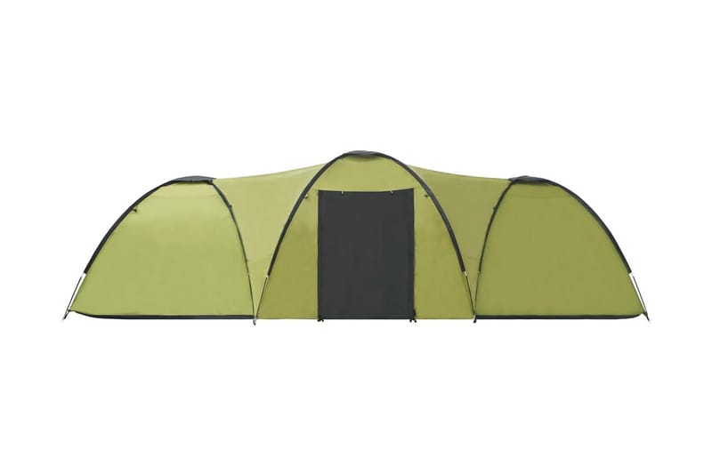 Campingtelt igloformet 650x240x190 cm for 8 personer grønn - Grønn - Familietelt - Telt