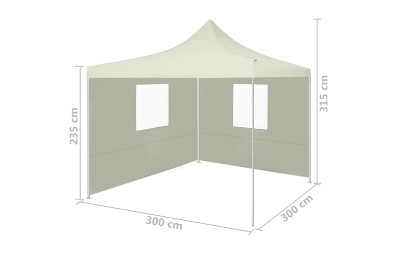 Sammenleggbart telt med 2 vegger 3x3 m kremhvit - Sport & fritid - Camping & vandring - Telt