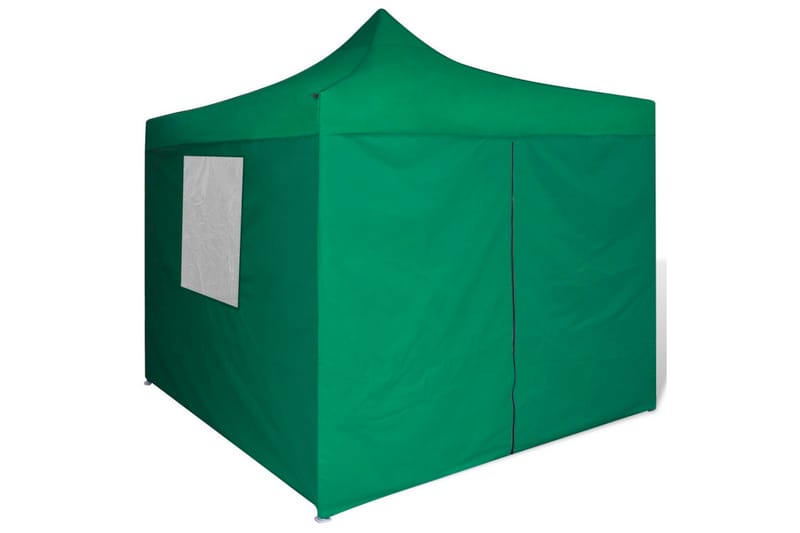 Sammenleggbart telt med 4 vegger 3 x 3 m grønn - Telt