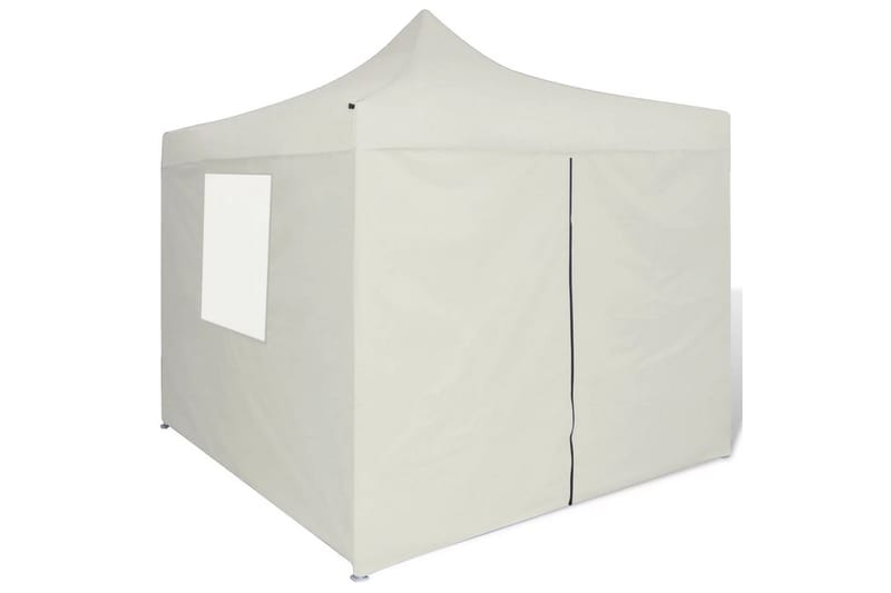 Sammenleggbart telt med 4 vegger 3 x 3 m kremhvit - Sport & fritid - Camping & vandring - Telt
