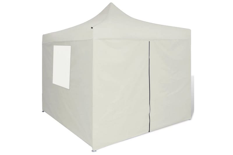 Sammenleggbart telt med 4 vegger 3 x 3 m kremhvit - Telt