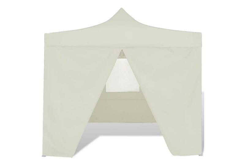 Sammenleggbart telt med 4 vegger 3 x 3 m kremhvit - Telt