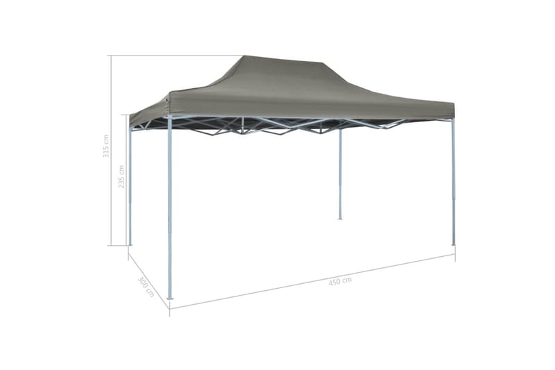 Sammenleggbart telt popup 3x4,5 m antrasitt - Sport & fritid - Camping & vandring - Telt