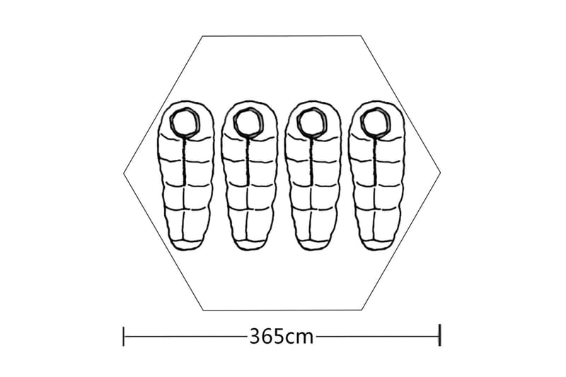 Telt 4 personer grå - Grå - Familietelt - Telt