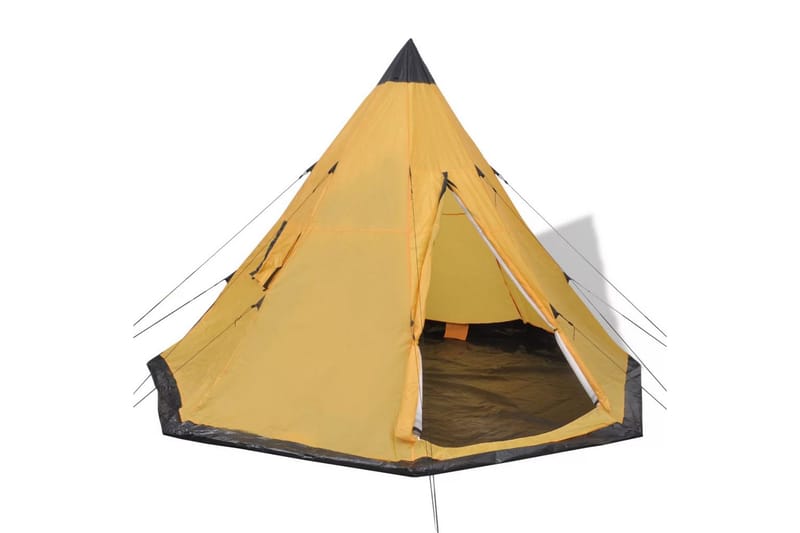 Telt 4 personer gul - Sport & fritid - Camping & vandring - Telt