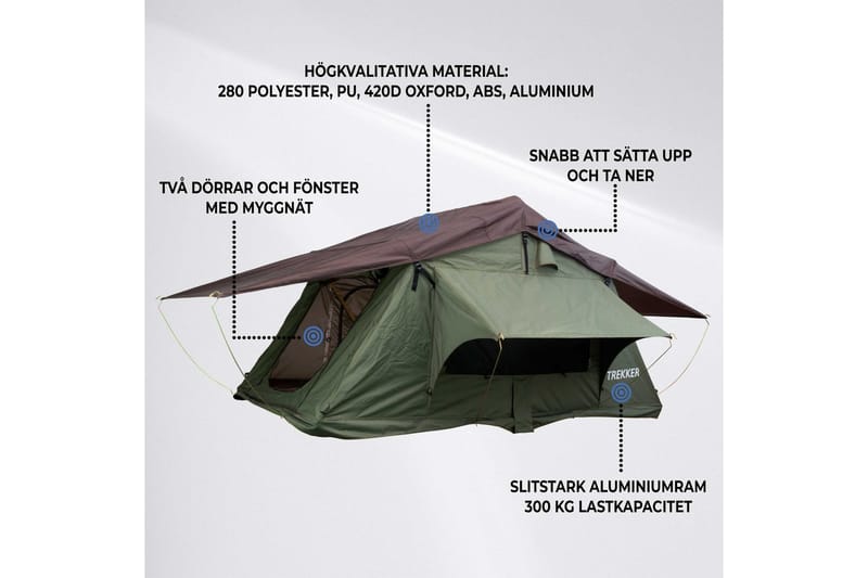 Trekker Taktelt Camper M - Svart - Sport & fritid - Camping & vandring - Telt