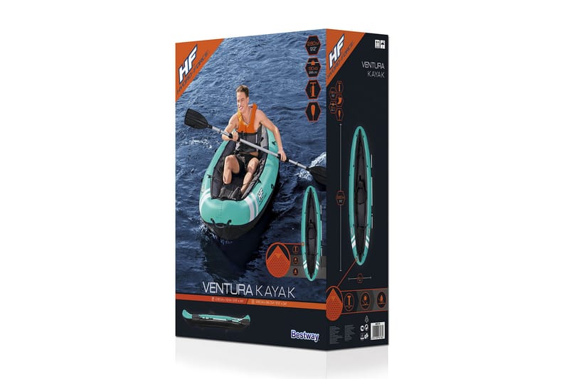 Bestway Ventura Oppblåsbar kajakk 1 person Grønn - Bestway - Kano & kayak - Kajakkpadling