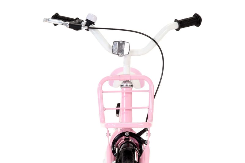 Barnesykkel med bagasjebrett foran 14 tommer hvit og rosa - Rosa - Barnesykkel & juniorsykkel