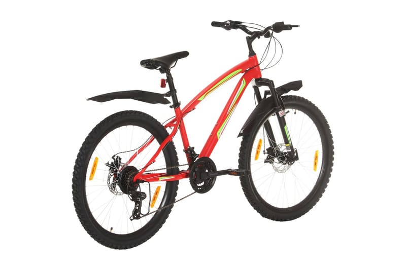 Terrengsykkel 21 trinn 26-tommers hjul 36 cm rød - Rød - Mountain bike
