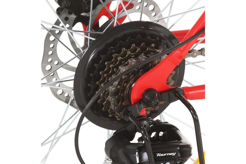 Terrengsykkel 21 trinn 27,5-tommers hjul 38 cm rød - Rød - Mountain bike
