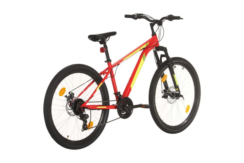 Terrengsykkel 21 trinn 27,5-tommers hjul 38 cm rød - Rød - Mountain bike