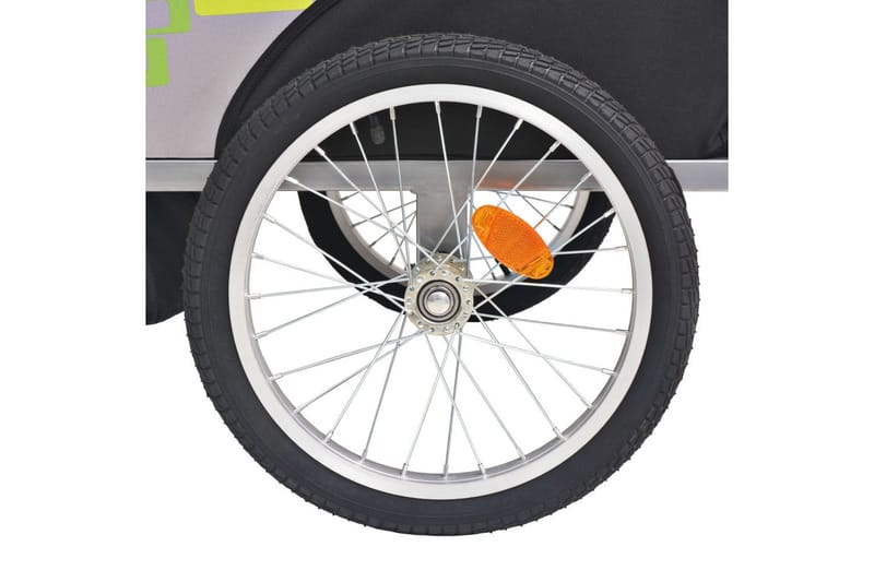 Sykkelvogn for barn grå og grønn 30 kg - Sykkeltilbehør