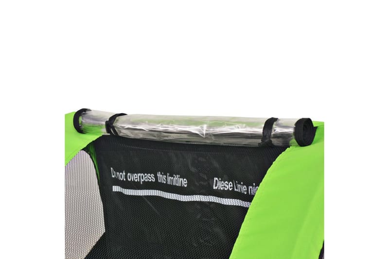 Sykkelvogn for barn grå og grønn 30 kg - Sport & fritid - Friluftsliv - Sykler