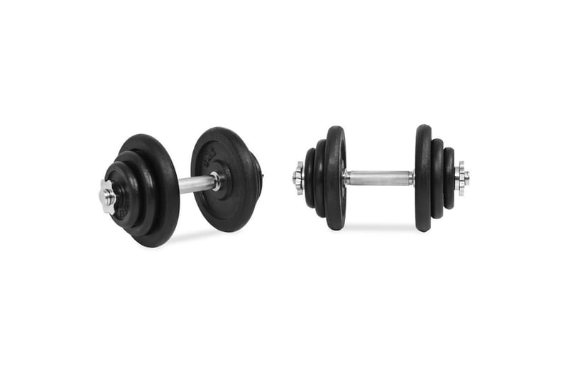 18 deler manualsett 40 kg støpejern - Sport & fritid - Hjemmetrening - Vekter & vektstenger