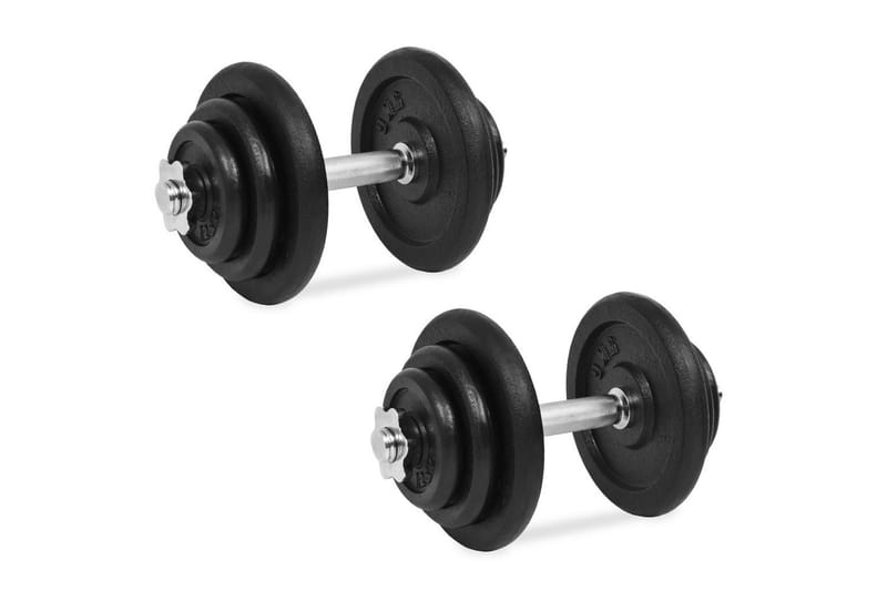 18 deler manualsett 40 kg støpejern - Sport & fritid - Hjemmetrening - Vekter & vektstenger