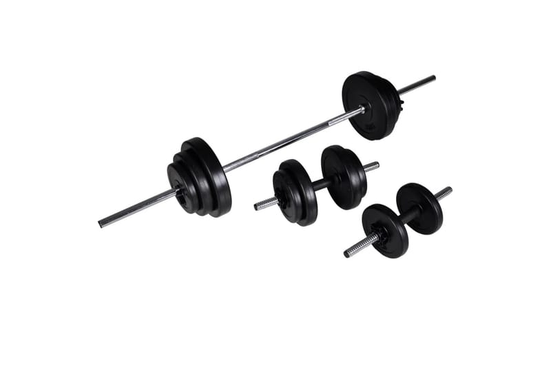 Treningstårn med vektstang- og manualsett 30,5 kg - Crossfit utstyr - Hantler & hantelstang