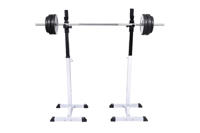 Knebøy vektstangstativ med vektstang- og manualsett 30,5 kg - Sport & fritid - Hjemmetrening - Treningsapparater - Multigym