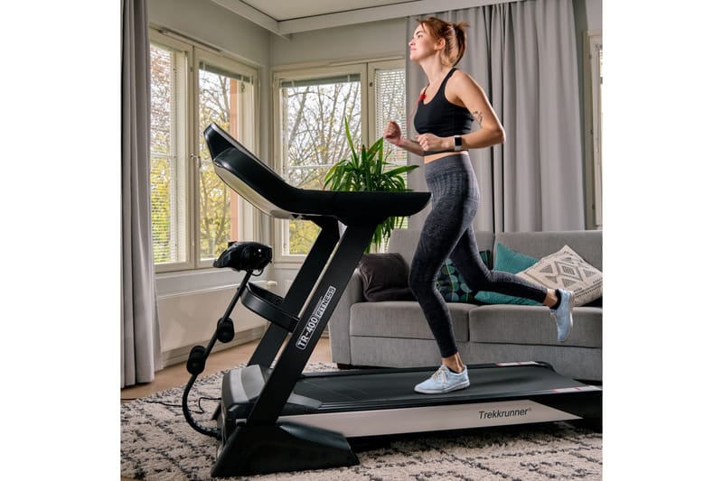 Mulitfunksjonell Tredemølle 3hk Bluetooth - Svart - Sport & fritid - Hjemmetrening - Treningsapparater - Tredemølle